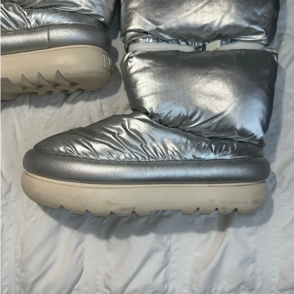 UGG Classic Maxi Ultra Tall silver metallic puffer boots EU36/US 5 SN1135152